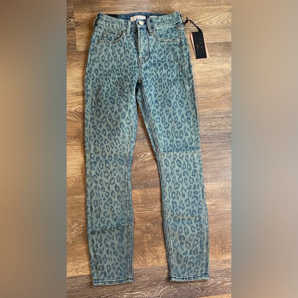 COPY - NWT JEN 7 BY 7 FOR ALL MANKIND CHEETAH SKINNY ANKLE JEANS SIZE 00